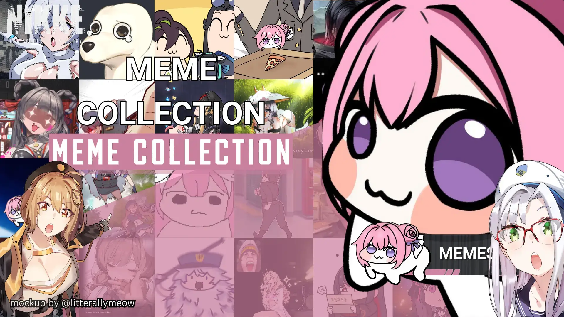 Meme collection preview featuring reaction images and funny content