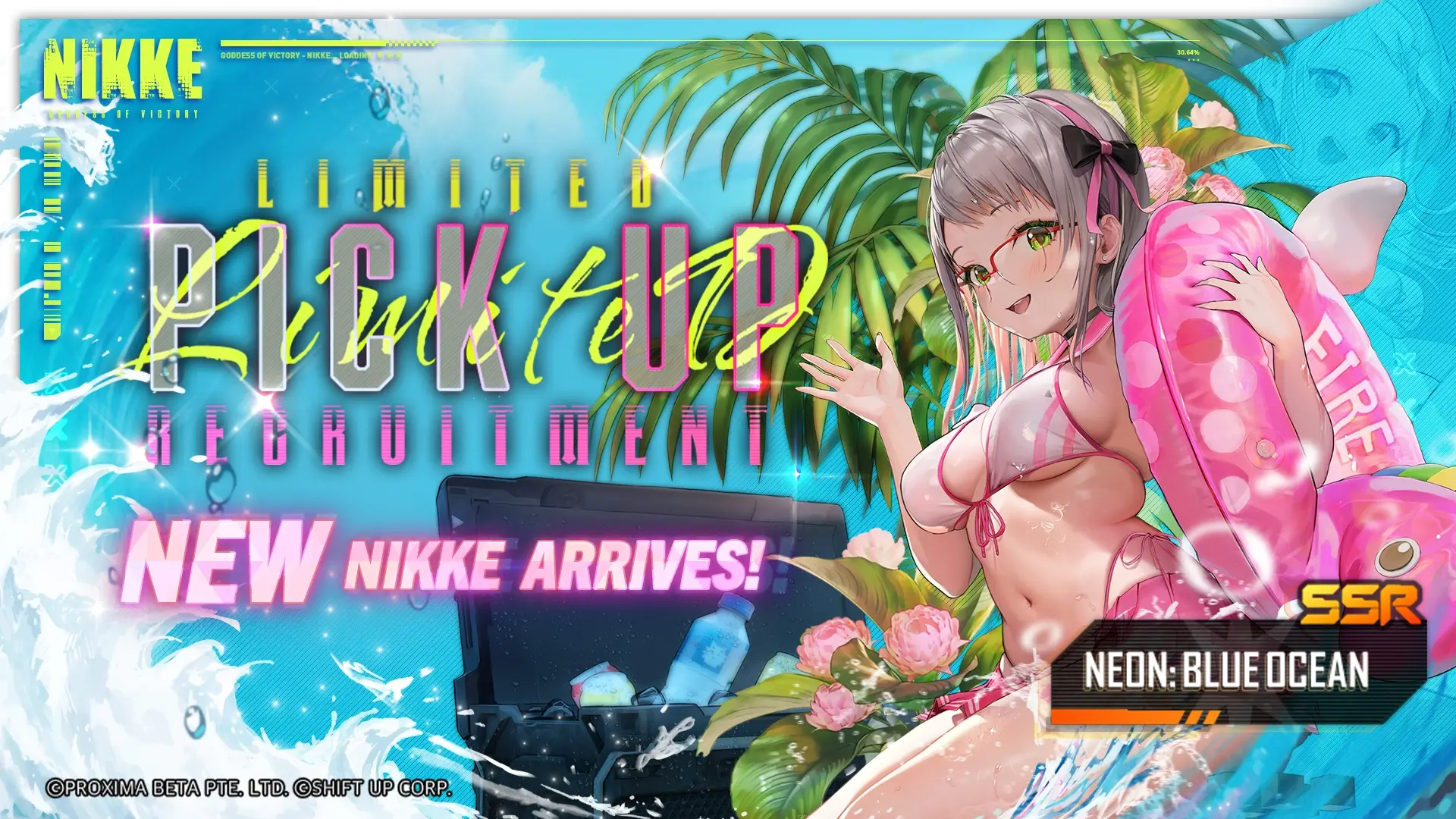 Neon: Blue Ocean Banner - NIKKE: Goddess of Victory Gacha Recruitment Simulator