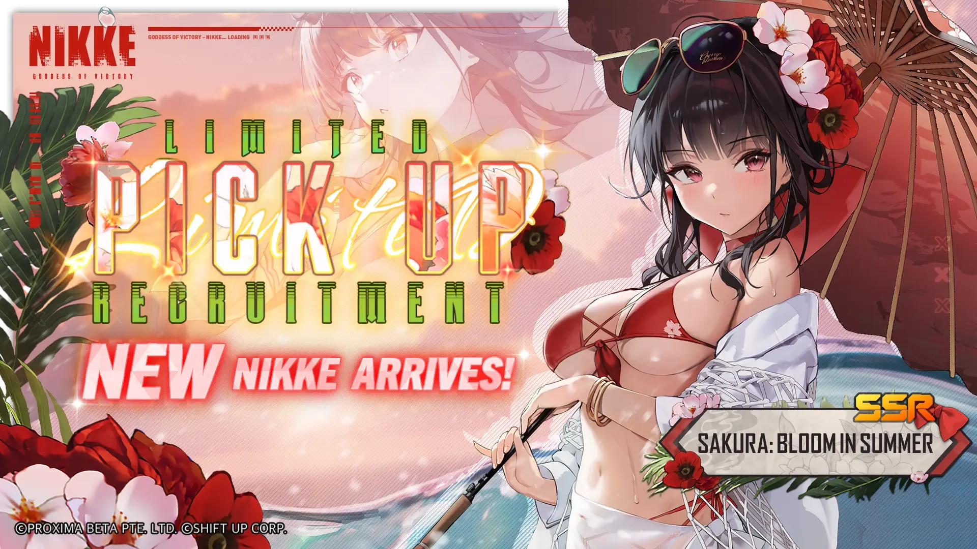 Sakura: Bloom In Summer Banner - NIKKE: Goddess of Victory Gacha Recruitment Simulator